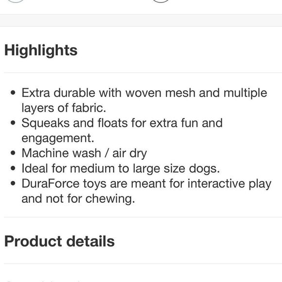 DuraForce Orange Yellow Crab Dog Toy - Picture 6 of 11